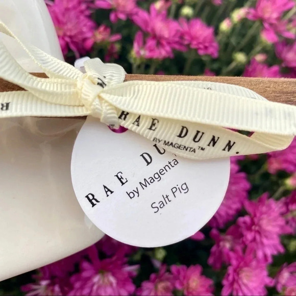 NEW Rae Dunn Cute Birdhouse Salt Pig with wooden spoon - for table or bath salts - Picture 5 of 7